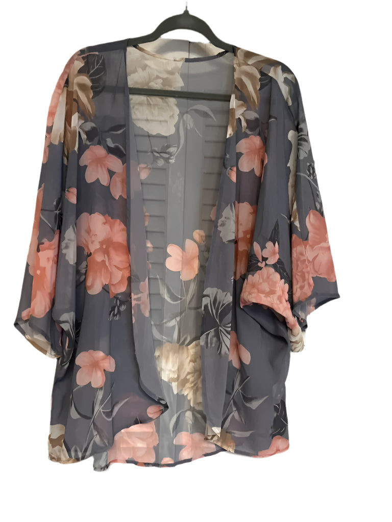 Blue Floral Cover up Size- XL