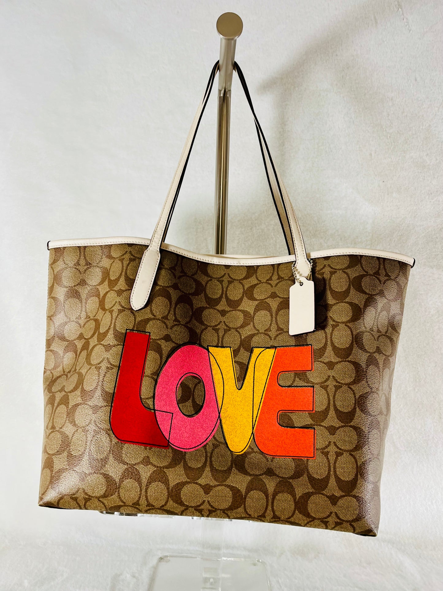 COACH Brown and Tan LOVE handbag