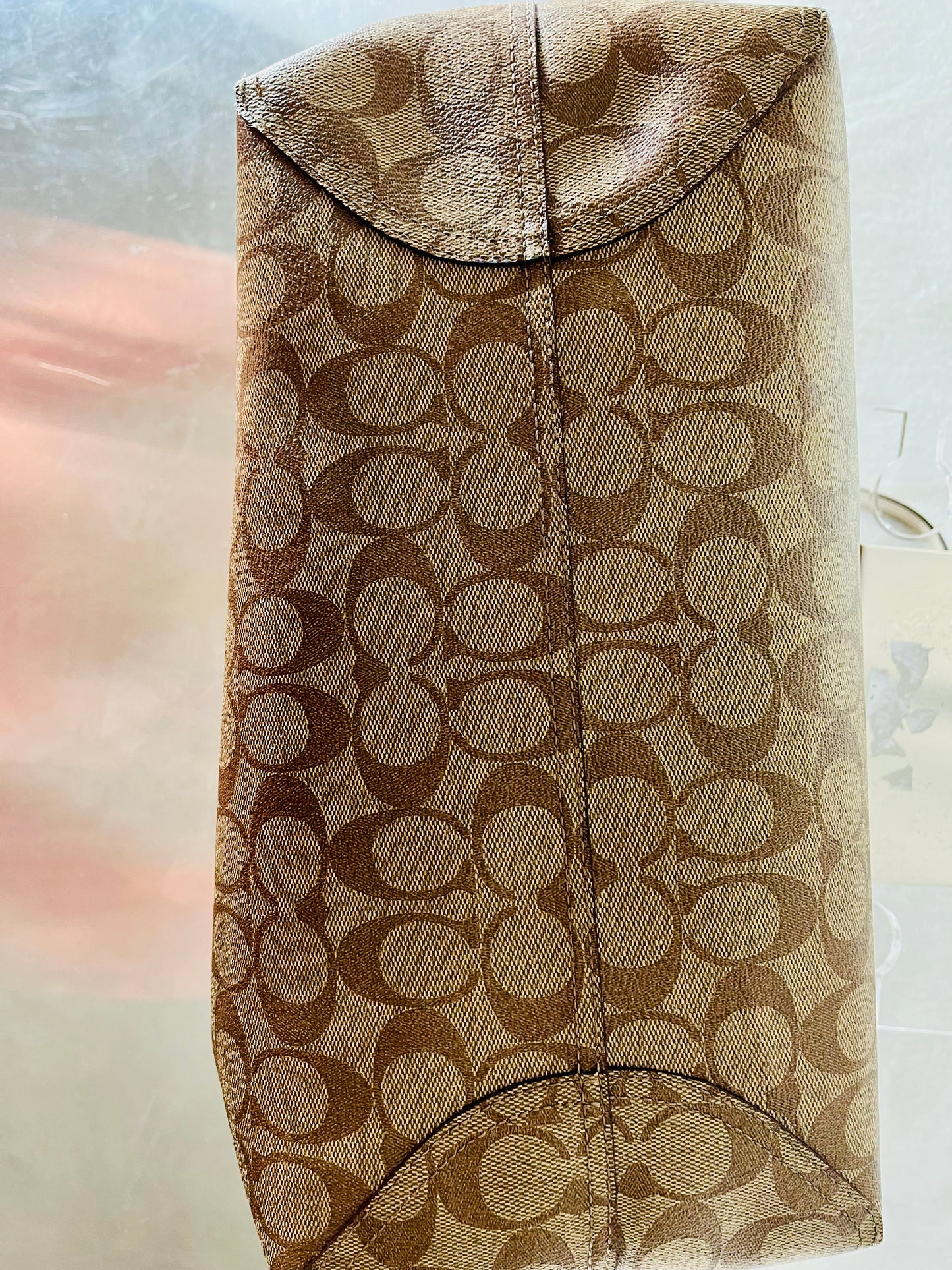 COACH Brown and Tan LOVE handbag