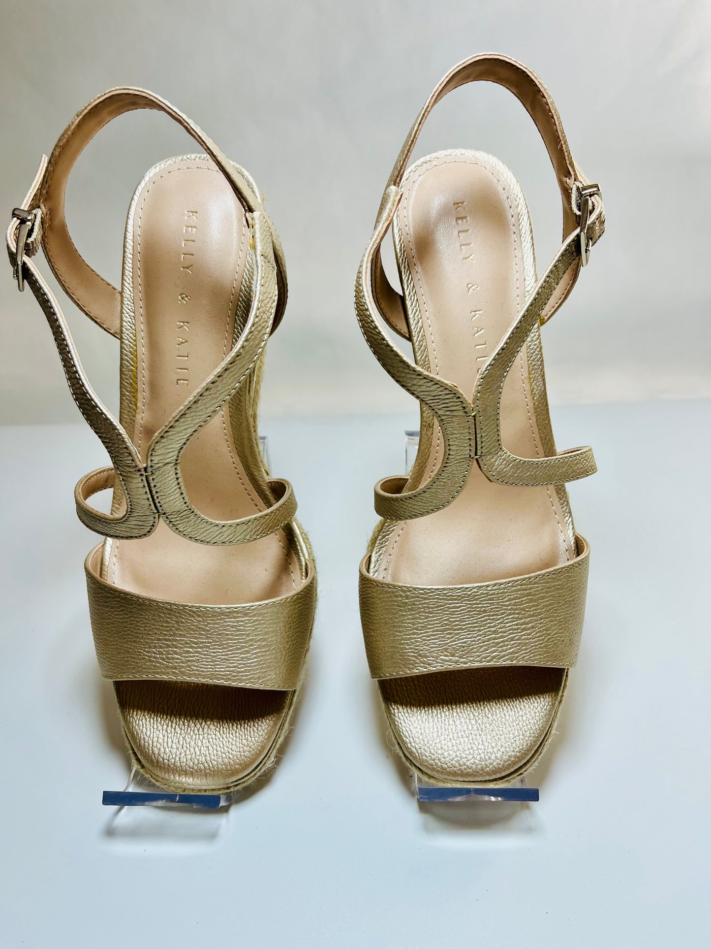KELLY & KATIE Tan leather and wedge heel Size-7.5