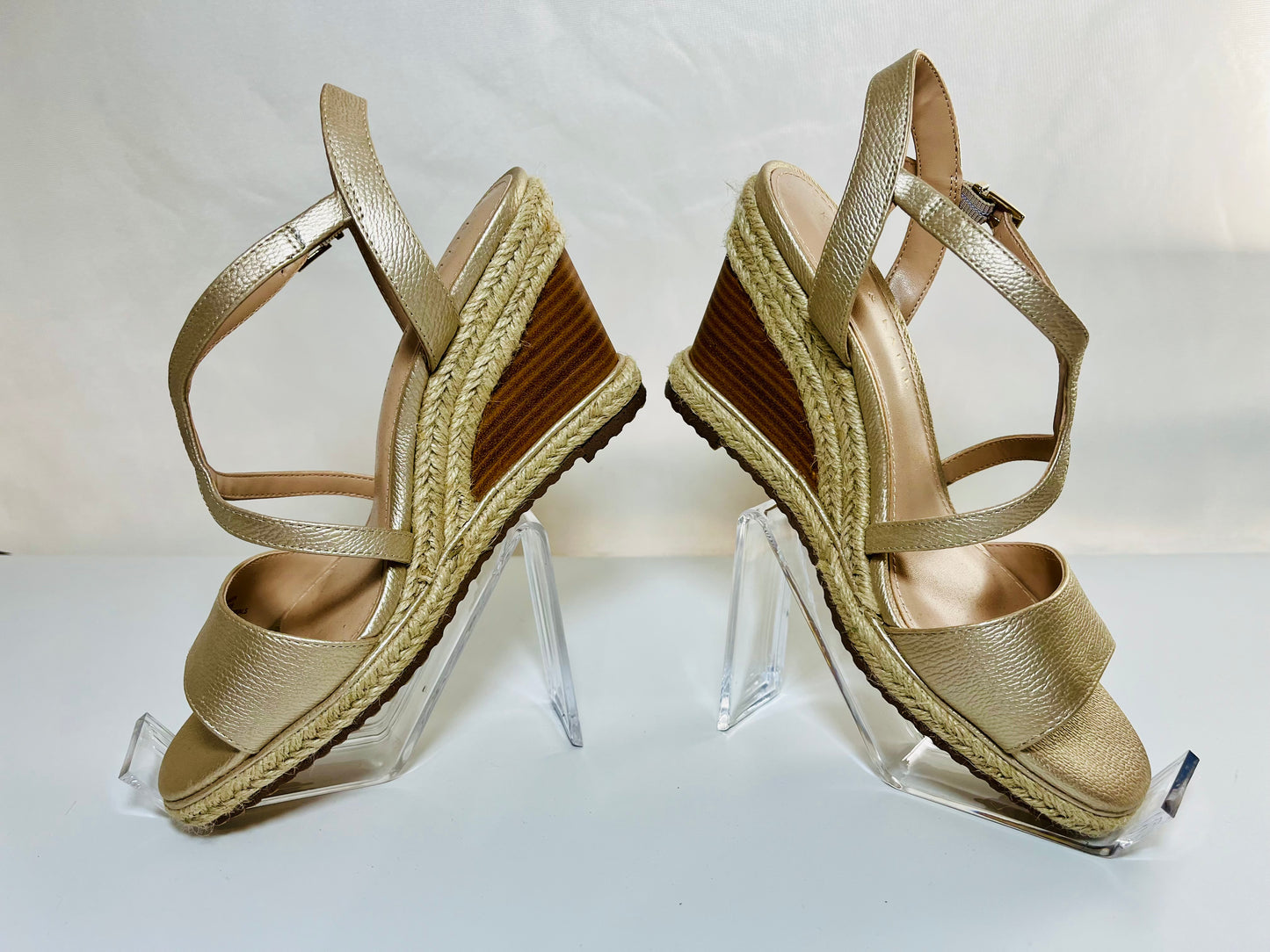 KELLY & KATIE Tan leather and wedge heel Size-7.5