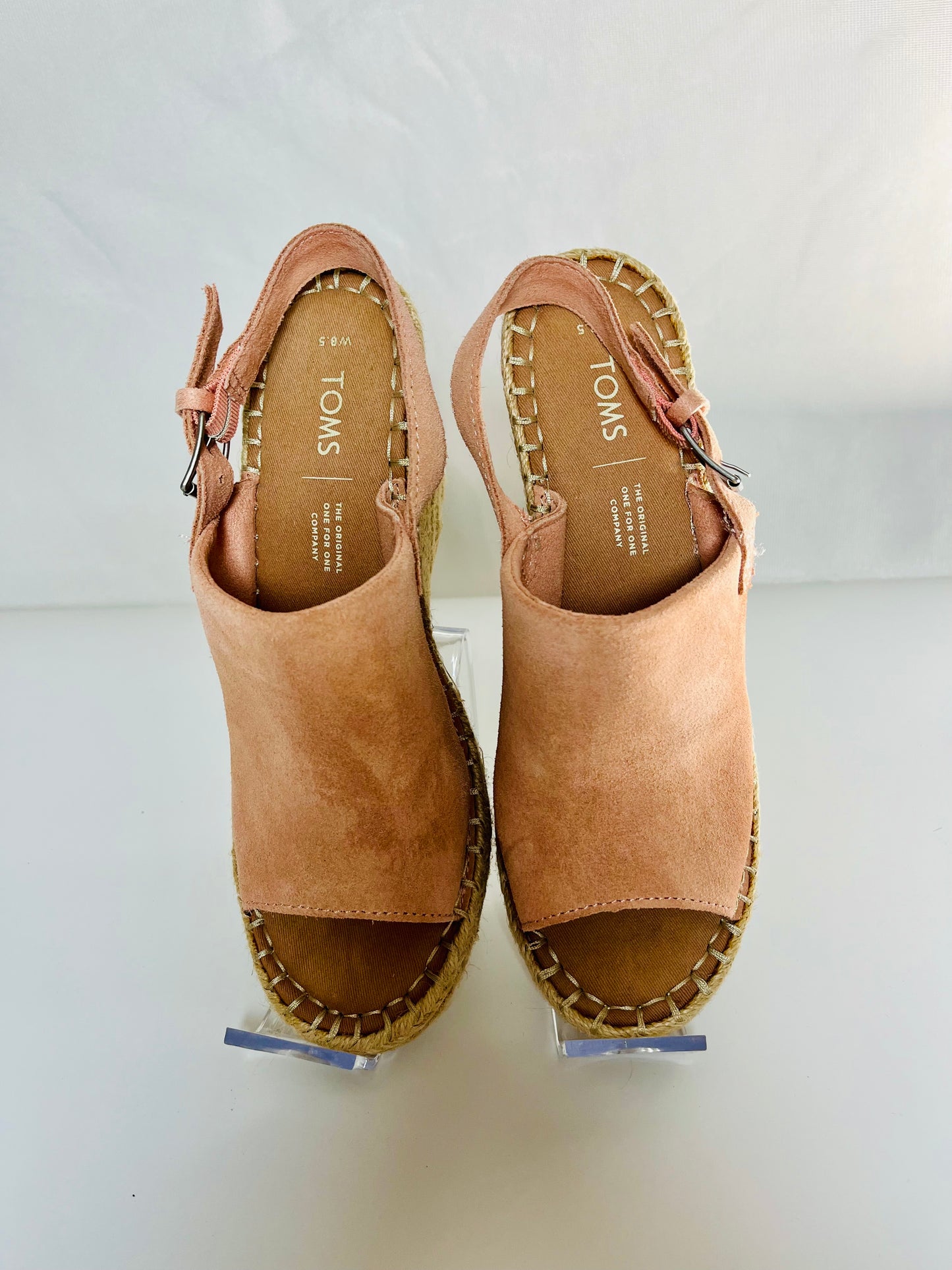 TOMS Peach color wedge heel Size-8.5