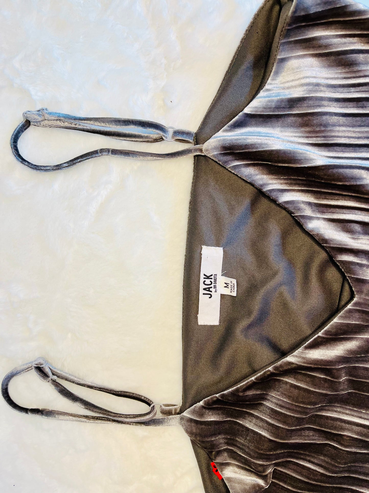 JACK by BB Dakota Grey velvet mini dress Size- M