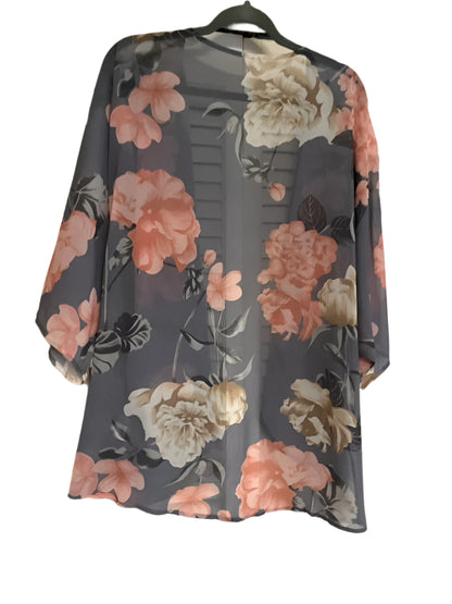 Blue Floral Cover up Size- XL