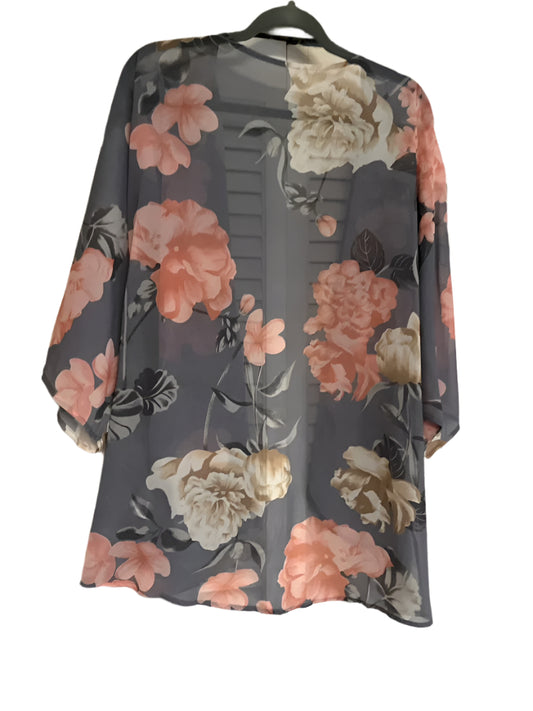 Blue Floral Cover up Size- XL