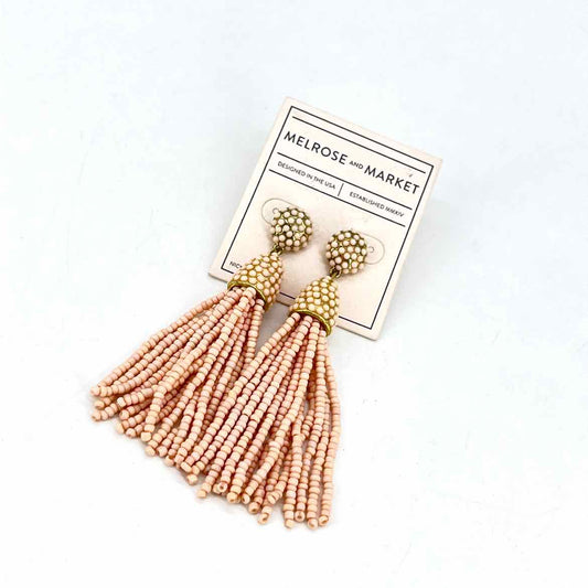 Costume Jewelry- MELROSE & MARKETPLACE  pink tassel earrings