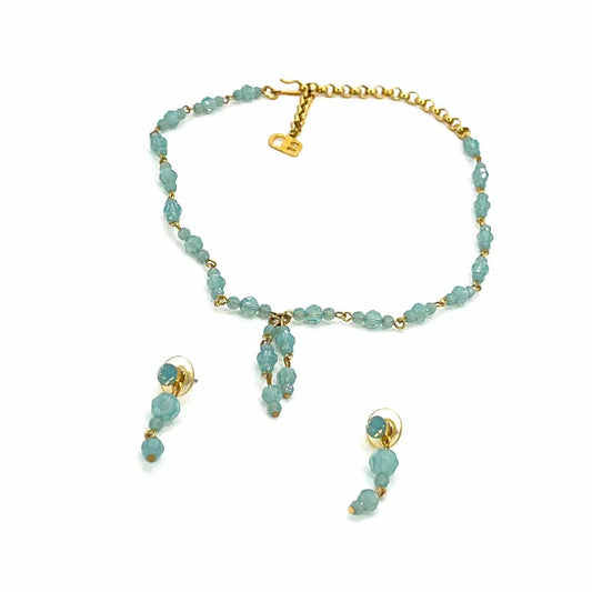 Costumer Jewelry- Blue necklace and earrings