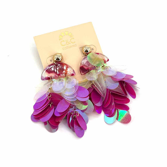 Costume Jewelry- Fushia color  fun earrings