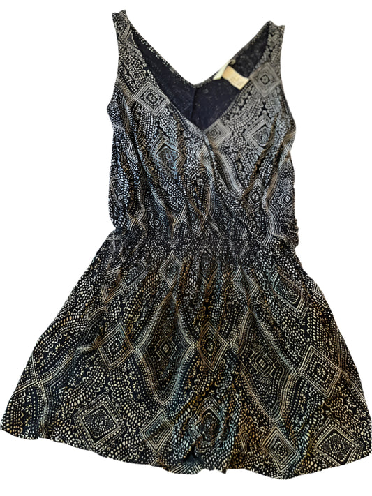 HM Blue and White Viscose Romper Size- XS