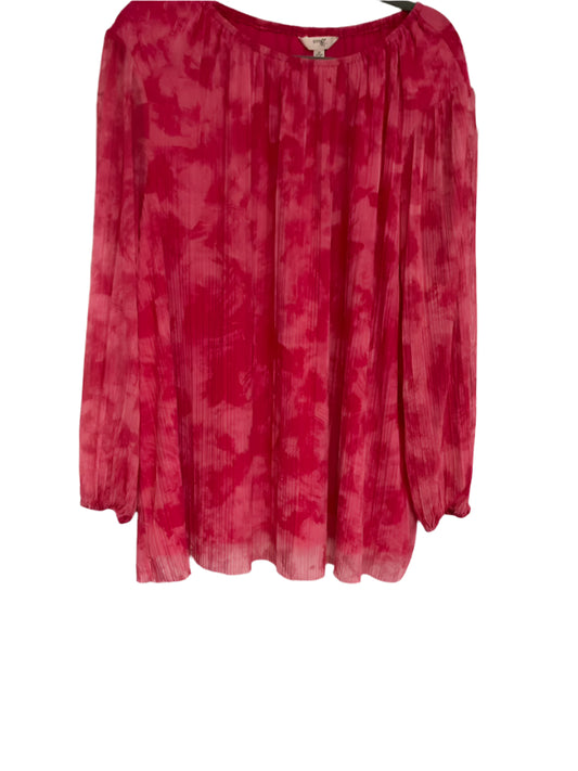 TERRA SKY Fushia and Pink Blouse Size- 3X