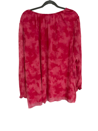 TERRA SKY Fushia and Pink Blouse Size- 3X