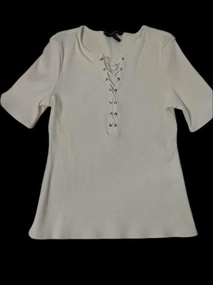WHBMFORME Cream lace string top Size -XL new with tags