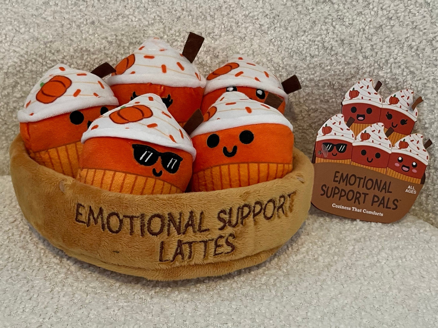 Fall Colored Orange and Brown motional Support Lattes (NWT) 8X8