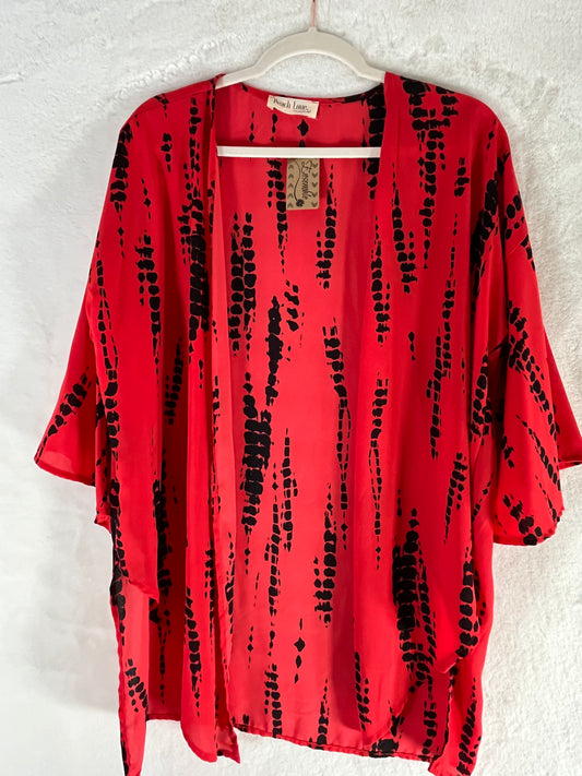 NWT- Women's stunning Kimono- Peach Love California  Size - XL