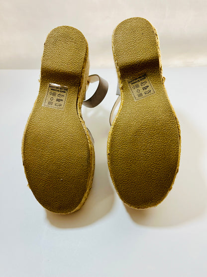 Grey wedge open heel and toe sandel  Size-8