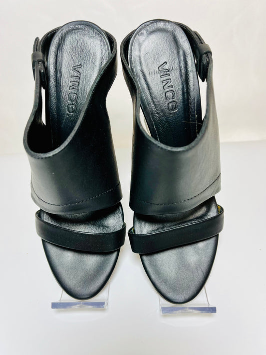 VINCE Black open toe and heel shoes Size-6.5