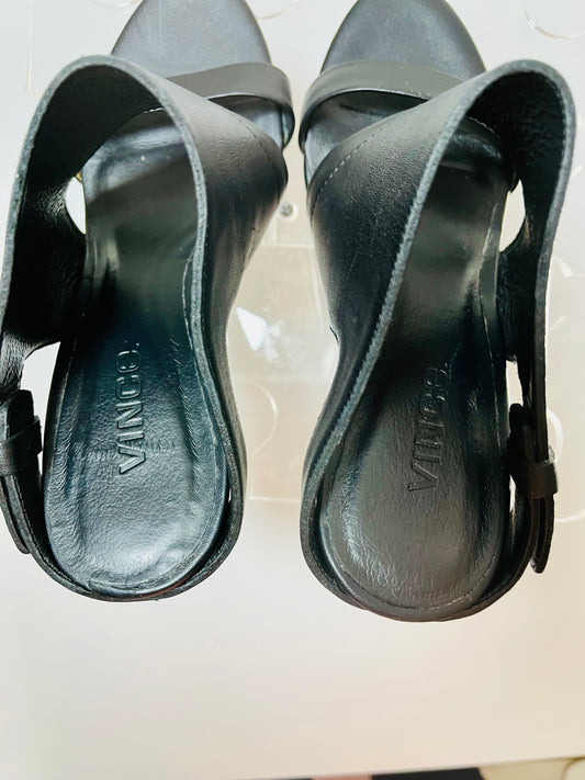 VINCE Black open toe and heel shoes Size-6.5