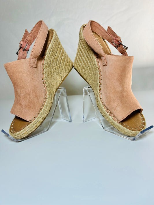 TOMS  Peach color wedge heel Size-8.5