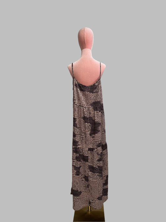 Ces Femme Pasely design  long sleevless dress Size- L