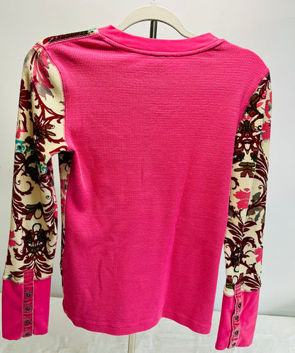 Sundance Pink Floral Top Size-S