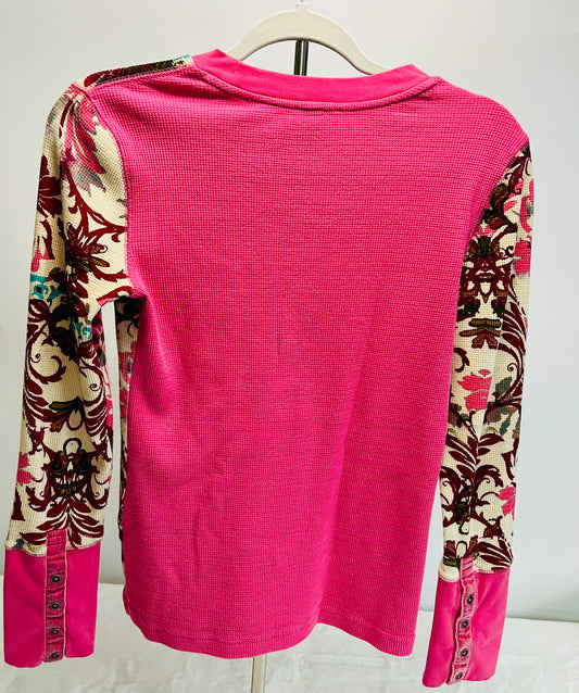 Sundance Pink Floral Top Size-S