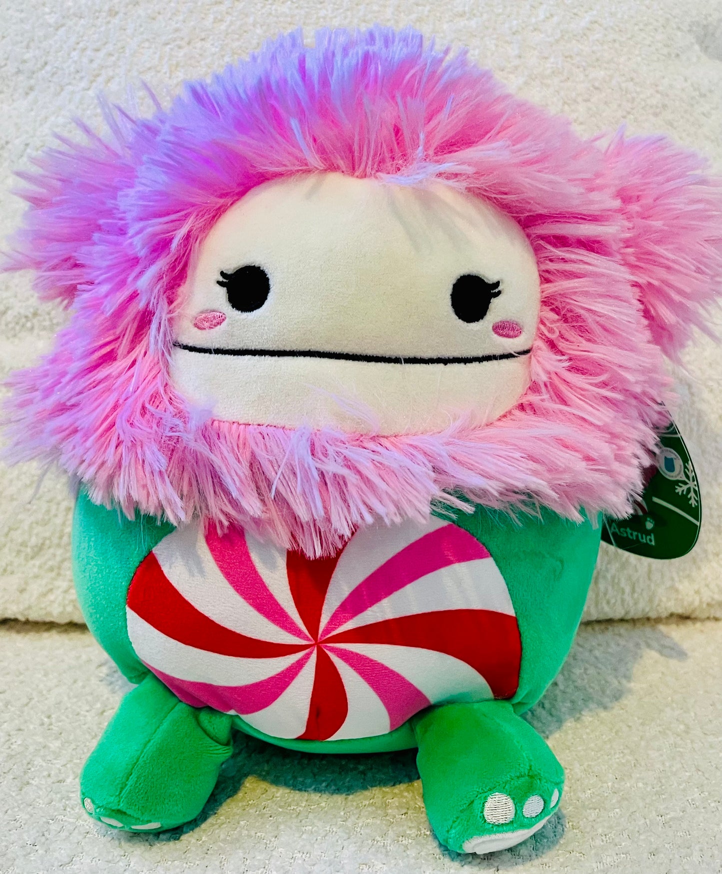 Astrud Holiday Peppermint Squishmallow Big Foot (10"NWT)