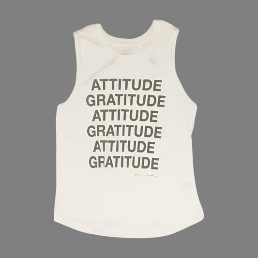 SPIRITUAL GANGSTER White T with grey lettering Size-XS