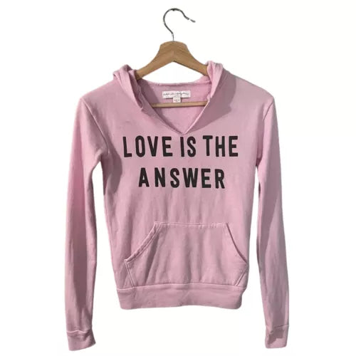 SPIRITUAL GANGSTER Pink hooded sweat shirt Size - M